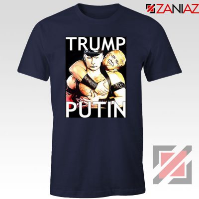 Trump and Putin Navy Blue Tshirt