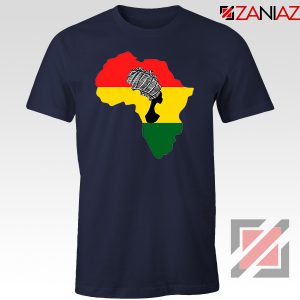 African Black Women Navy Blue Tshirt