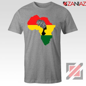 African Black Women Sport Grey Tshirt
