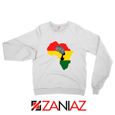 African Black Women White Sweatshirt