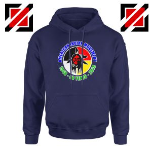 American Indian Movement Navy Blue Hoodie