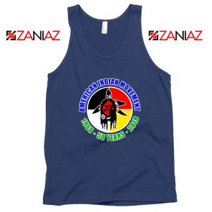 American Indian Movement Navy Blue Tank Top