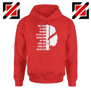 Black Strong Woman Red Hoodie