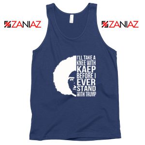 Colin Kaepernick Stand With Trump Navy Blue Tank Top