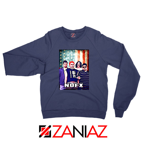Flag America Nofx Navy Blue Sweatshirt