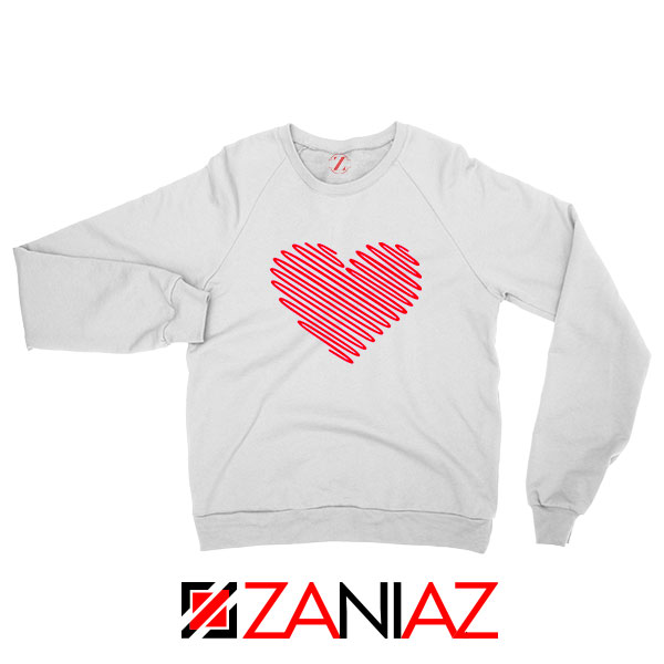 Red Heart Diagonal Sweatshirt