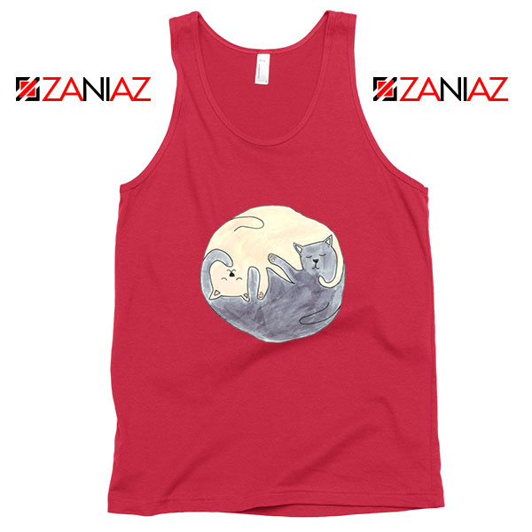 Sleeping Cats Red Tank Top
