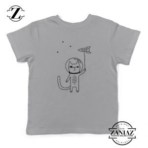 Space Cat Kids Grey Tshirt