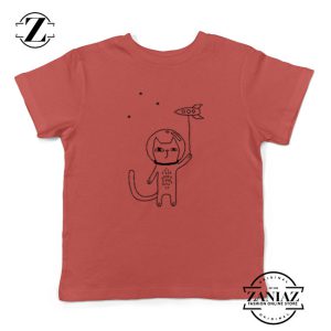 Space Cat Kids Red Tshirt