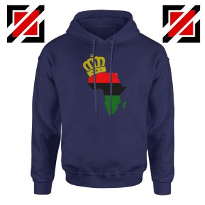 The African Flag Continent Navy Blue Hoodie