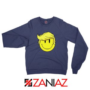 Trump Smiley Emoji Navy Blue Sweatshirt