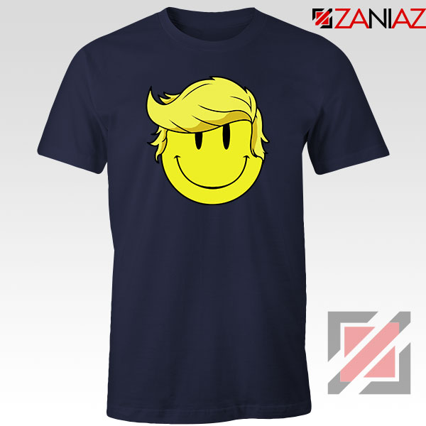 Trump Smiley Emoji Navy Blue Tshirt