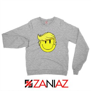Trump Smiley Emoji Sport Grey Sweatshirt