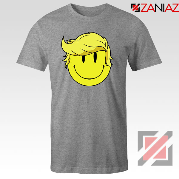 Trump Smiley Emoji Sport Grey Tshirt