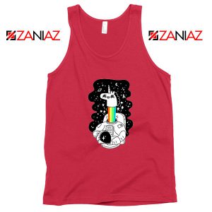 Unicorn In Space Red Tank Top