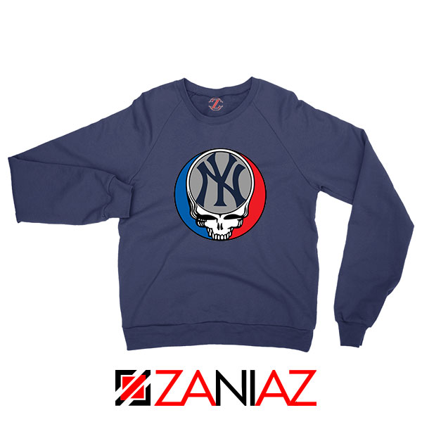 NY Yankees Grateful Dead Navy Blue Sweatshirt