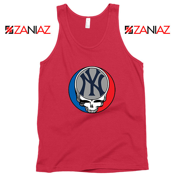 NY Yankees Grateful Dead Red Tank Top