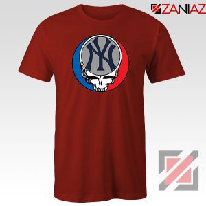 NY Yankees Grateful Dead Red Tshirt
