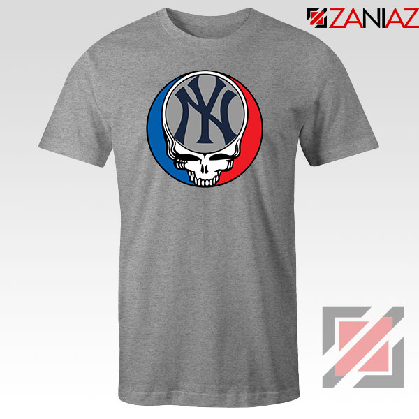 NY Yankees Grateful Dead Sport Grey Tshirt
