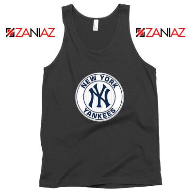 New York Yankees White Round Black Tank Top