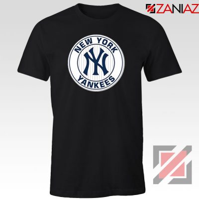 New York Yankees White Round Black Tshirt