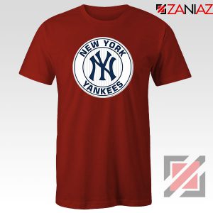 New York Yankees White Round Red Tshirt