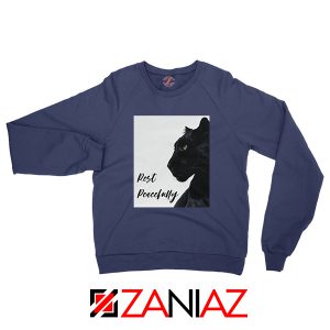 Rest Peacefully Black Panther Navy Blue Sweatshirt