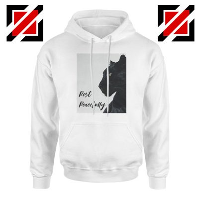 Rest Peacefully Black Panther White Hoodie