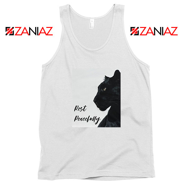 Rest Peacefully Black Panther White Tank Top