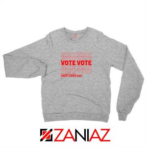 Vote Graphic Sport Grey Sweatshirt