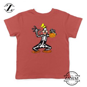 Goofy Skeleton Kids Red Tshirt