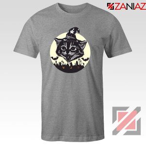 Halloween Black Cat Sport Grey Tshirt