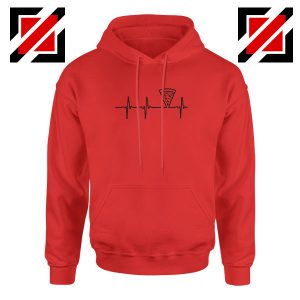 Heartbeat Pizza Red Hoodie