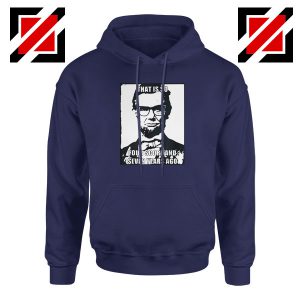 Hipster Abraham Lincoln Navy Blue Hoodie