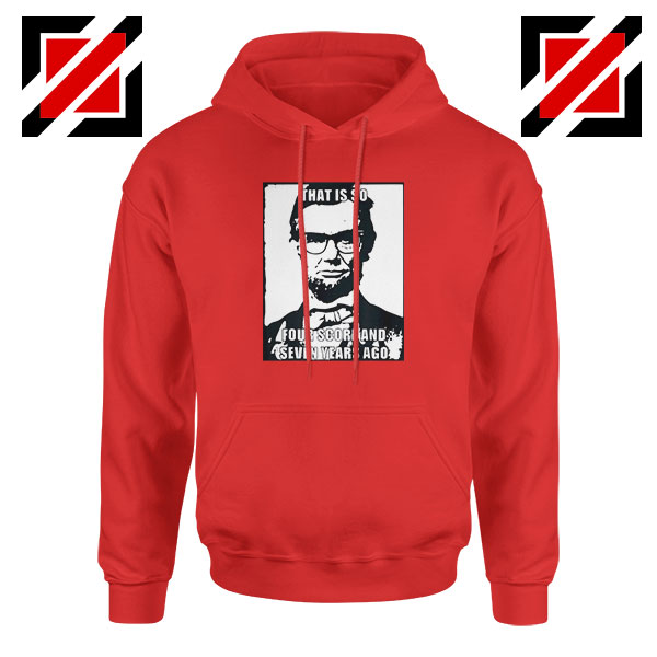 Hipster Abraham Lincoln Red Hoodie