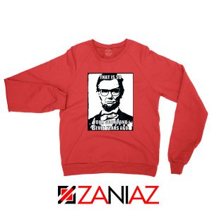 Hipster Abraham Lincoln Red Sweatshirt