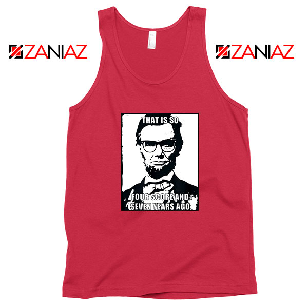 Hipster Abraham Lincoln Red Tank Top