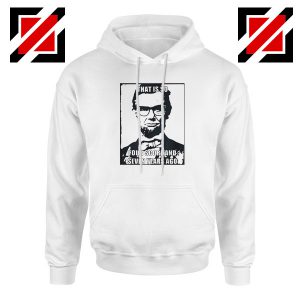 Hipster Abraham Lincoln White Hoodie