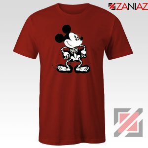 Mickey Mouse Skull Red Tshirt