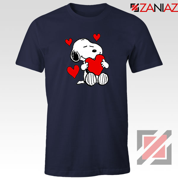 Snoopy Valentine Navy Blue Tshirt