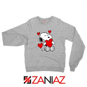 Snoopy Valentine Sport Grey Sweatshirt