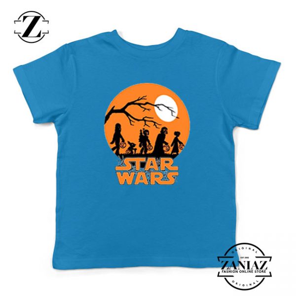 Star Wars Trick or Treating Blue Kids Tshirt