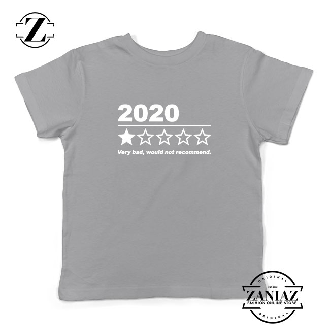 2020 Bad Year Kids Sport Grey Tshirt