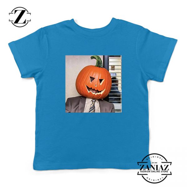Dwight Pumpkin Head Kids Blue Tshirt