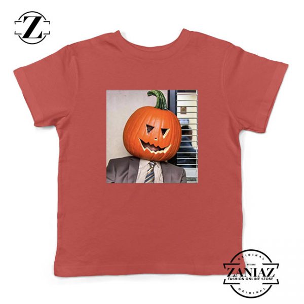Dwight Pumpkin Head Kids Red Tshirt