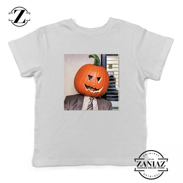 Dwight Pumpkin Head Kids White Tshirt