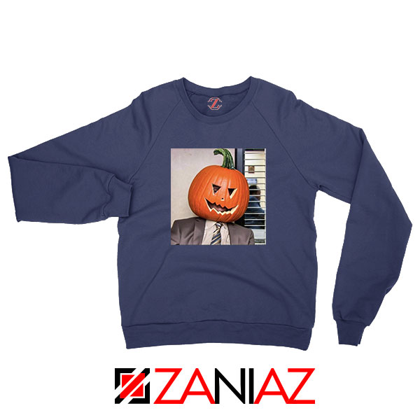 Dwight Pumpkin Head Navy Blue Sweatshirt