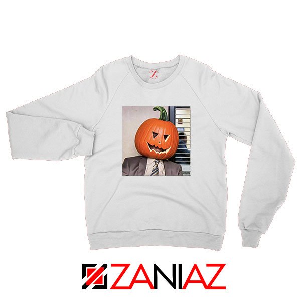 Dwight Pumpkin Head White Sweatshirt