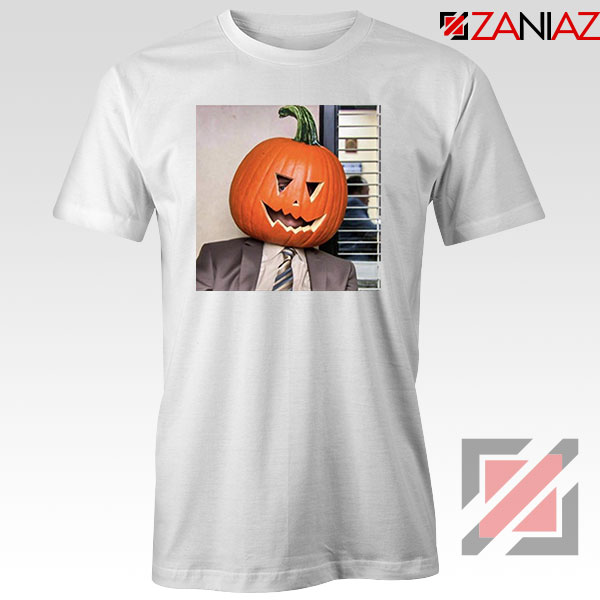 Dwight Pumpkin Head White Tshirt