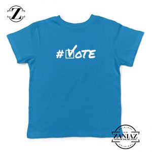 Hashtag Vote Kids Blue Tshirt
